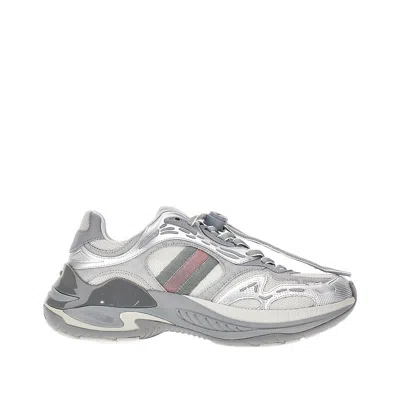 Gucci Esh Sneakers With Reflex Details In Silver