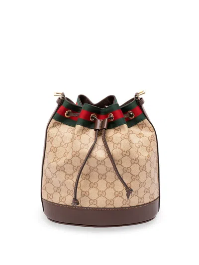 Gucci Essence` Bucket Bag In Brown
