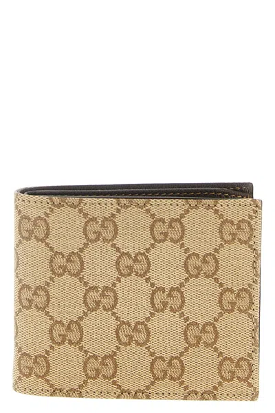 Gucci ' Essence Classic' Bi-fold Wallet In Beige
