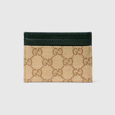 Gucci Essence Classic Card Case In Sand