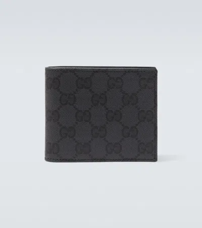 Gucci Essence Classic Gg Canvas Bi-fold Wallet In Red