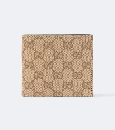 Gucci Essence Classic Gg Canvas Wallet In Sand