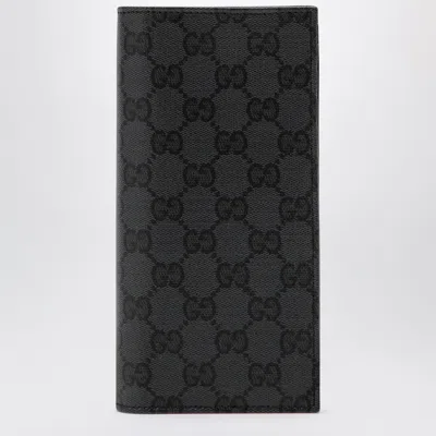 Gucci Essence Classic Long Wallet In Gg Fabric In Black