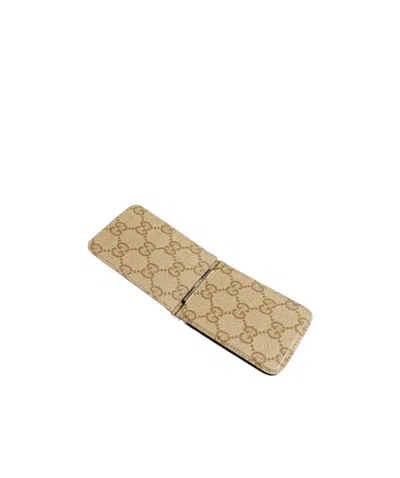 Gucci Essence Classic Magnetic Card Case In Brown