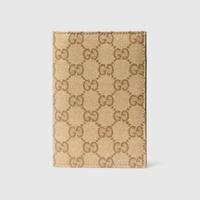 Gucci Essence Classic Passport Case In Sand