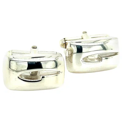 Pre-owned Gucci Estate Mens Cufflinks Silver In Multi