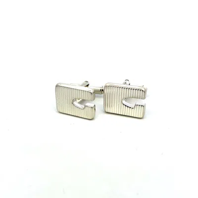 Pre-owned Gucci Estate Mens Cufflinks Sterling Silver In Multi