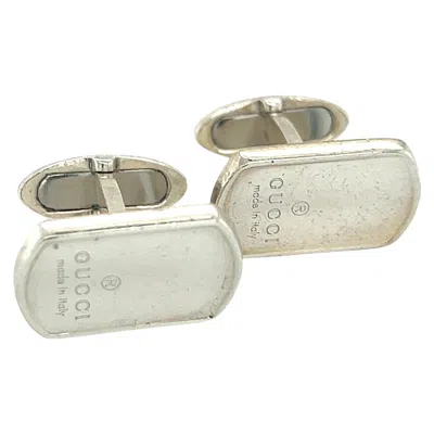Pre-owned Gucci Estate Mens Cufflinks Sterling Silver In Multi