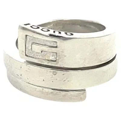 Pre-owned Gucci Estate Ring Size 5 Sterling Silver 13.5 Mm In Multi