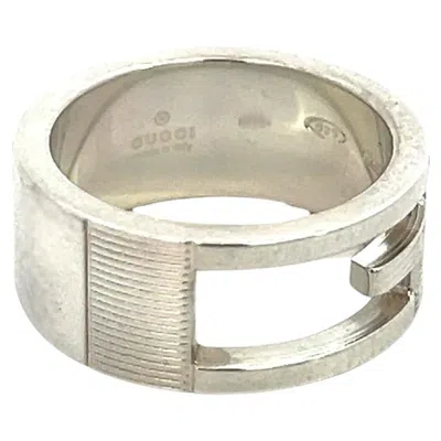 Pre-owned Gucci Estate Ring Size 5 Sterling Silver 8 Mm In Multi