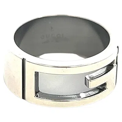 Pre-owned Gucci Estate Ring Size 5.5 Sterling Silver 8 Mm In Multi