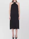 Gucci Evening Dress With Metal Necklace Detail In Black