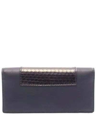 Gucci Exotic Leather Wallet Black (authentic Pre-loved) In Blue