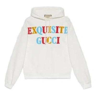 Gucci Exquisite Logo Hooded Sweatshirt 'white'