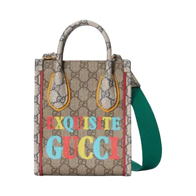 Pre-owned Gucci Exquisite Mini Tote Bag 'beige/ebony' | Tan | Women's Size Onesize