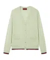 Gucci Extra Fine Cashmere Silk Cardigan In Green