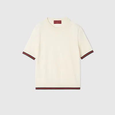 Gucci Extra Fine Cashmere Silk Top In White