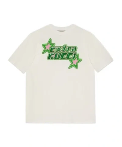 Gucci Extra -print Cotton T-shirt In White