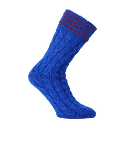 Gucci Eye-catching Socks In Blue
