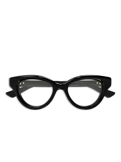 Gucci Eyeglasses Cat Eye Full Rim, Shiny Black Frame And Clear Demo Lens Lens Gg1832o001