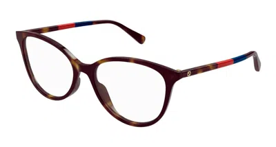 Gucci Eyeglasses  Gg1359o 006 Havana Havana Transpa 54/16/140 In Multi