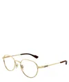 Gucci Gg1747oa-003gold-gold-transparent In Crl