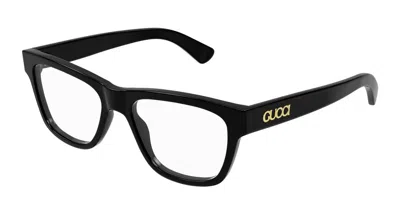 Gucci Eyeglasses  Gg1795o 001 Black Black Transpare 52/17/145 In Pattern