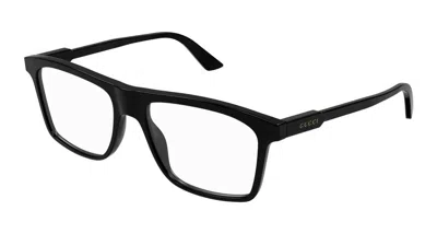 Gucci Eyeglasses  Gg1820o 001 Black Black Transpare 55/17/145 In Pattern