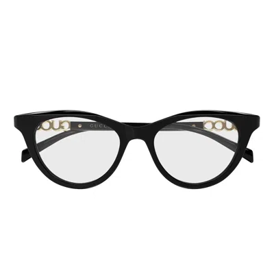 Gucci Eyeglasses Gg2034 O 001 Black/clear Women In White