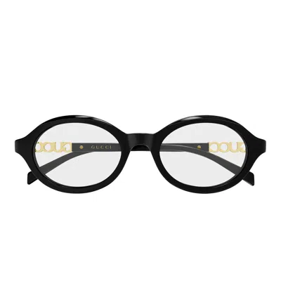 Gucci Eyeglasses Gg2153 O 001 Black/transparent Women