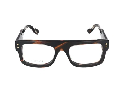 Gucci Eyeglasses In Havana Havana Transparent