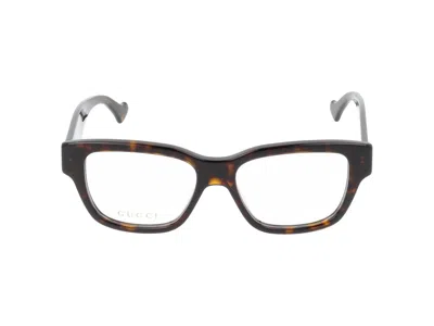 Gucci Eyeglasses In Havana Havana Transparent