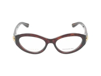 Gucci Eyeglasses In Havana Havana Transparent
