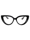 Gucci Womens Gg1530o Cat-eye Frame Acetate Glasses Black In 001 Black Black Transparent