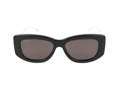 Gucci Eyewear In 001 Black Gold Grey