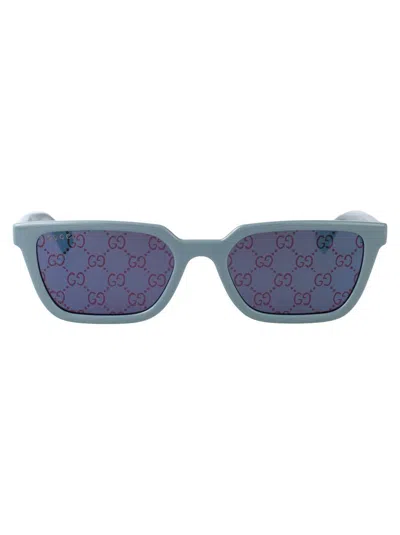 Gucci Sunglasses In 003 Light Blue Light Blue Violet