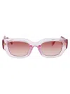 Gucci Gg Rectangle-frame Sunglasses In 003 Pink Pink Red