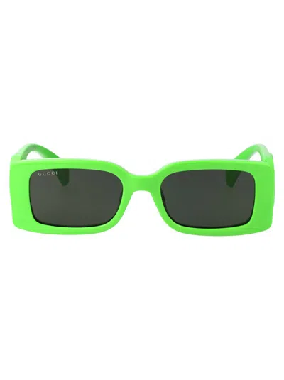 Gucci Eyewear In 009 Green Green Grey