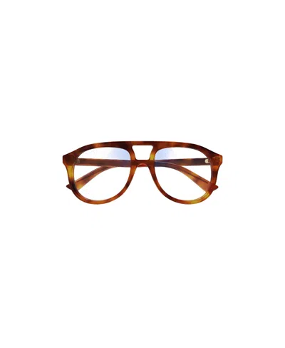 Gucci Eyewear Aviator Frame Sunglasses In Brown