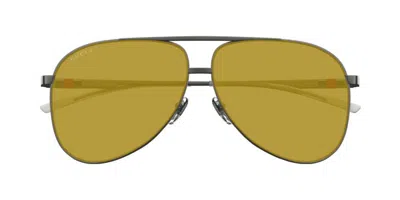 Gucci Eyewear Aviator Frame Sunglasses In Grey