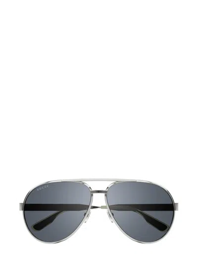Gucci Pilot-frame Sunglasses In Silver
