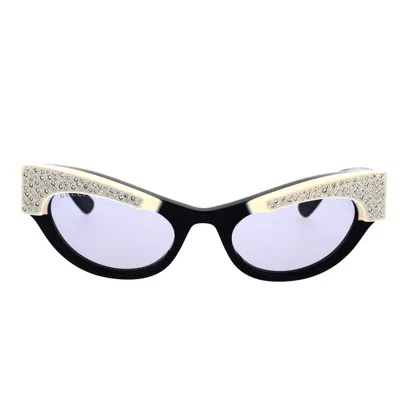 Gucci Novelty 52mm Cat Eye Sunglasses In Black