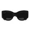 Gucci Gg Plastic Round Sunglasses In Black