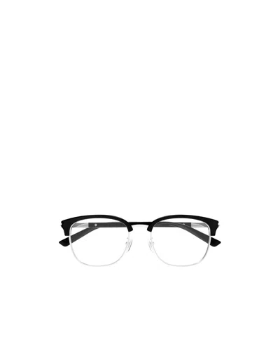 Gucci Eyewear Browline Frame Glasses In Black