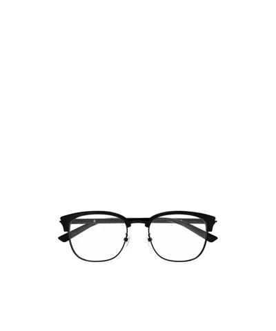 Gucci Eyewear Browline Frame Glasses In Black