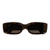 Gucci Rectangular Frame Sunglases In Brown