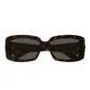 Gucci Gg Corner Rectangular Sunglasses In Brown