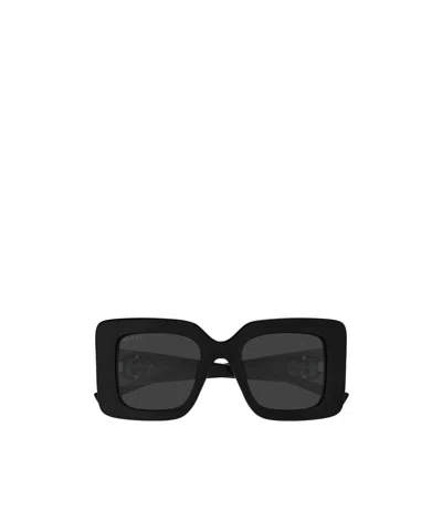 Gucci Eyewear Butterfly Frame Sunglasses In Black