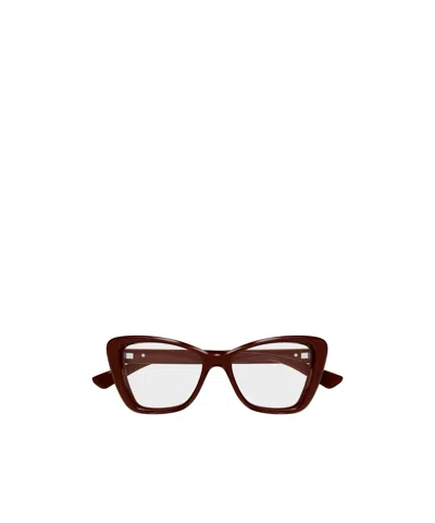 Gucci Eyewear Cat Eye Frame Glasses In Burgundy