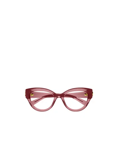 Gucci Eyewear Cat-eye Frame Glasses In Pink